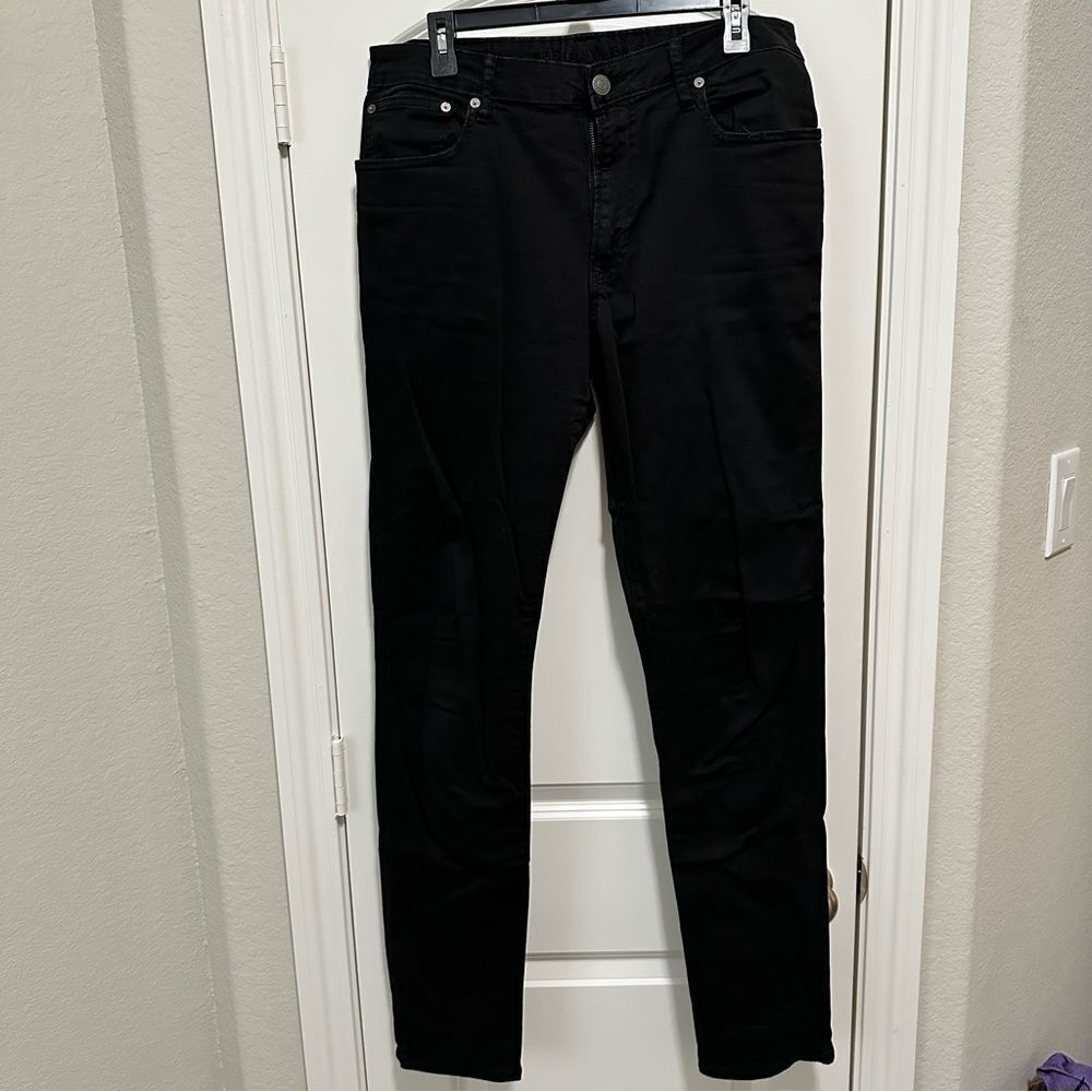 American Eagle Outfitters Jeans Mens 34x36 Black Flex Skinny Straight Leg